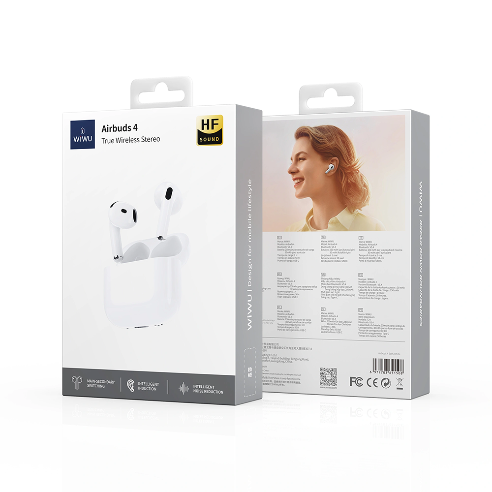 Беспроводные TWS наушники WiWU Airbuds 4 с зарядным кейсом