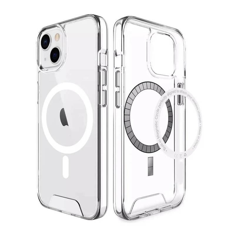чехол iPhone 15 прозрачный с поддержкой MagSafe