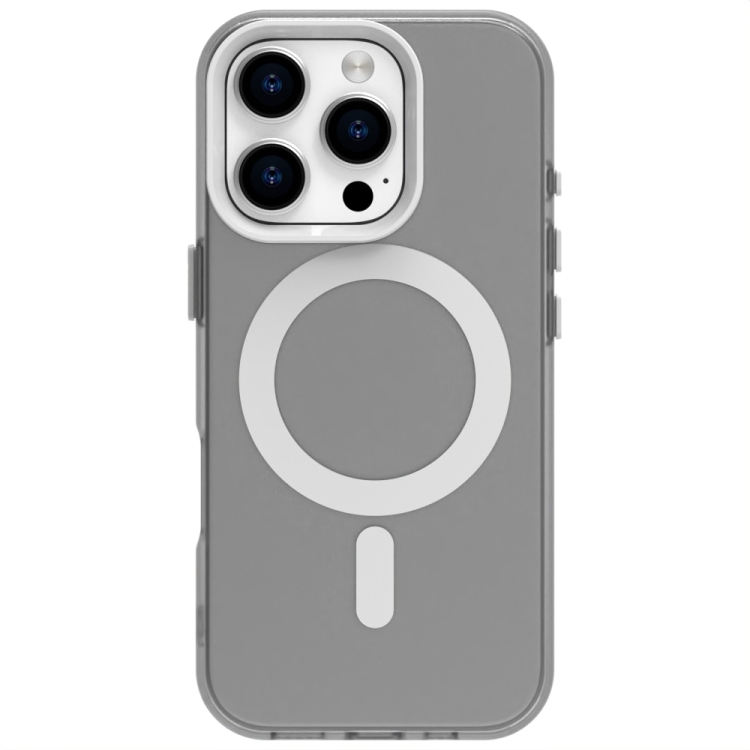 бело-чёрный гибридный чехол с MagSafe для iPhone 16 Pro