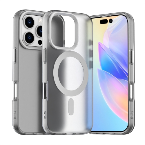 бело-чёрный гибридный чехол с MagSafe для iPhone 16 Pro