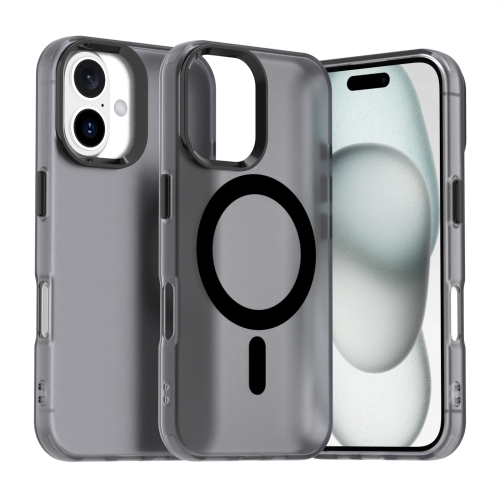 бело-чёрный гибридный чехол с MagSafe для iPhone 16 Pro