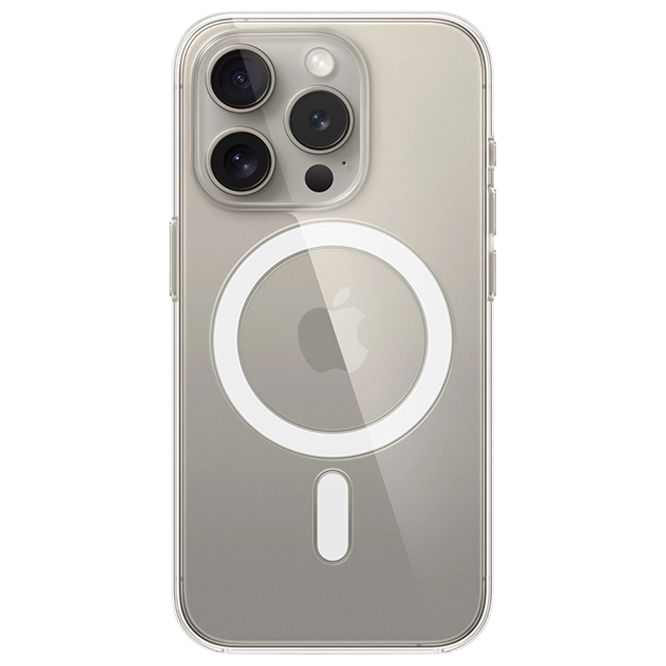 прозрачный чехол с MagSafe для iPhone 15 Pro TPU Clear Case