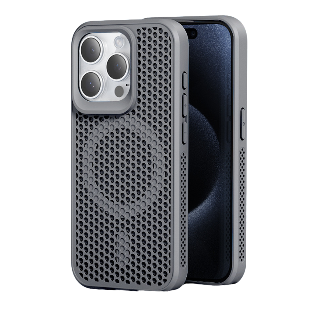 гибридный чехол AeroCool с MagSafe для iPhone 15 Pro серый чёрный белый