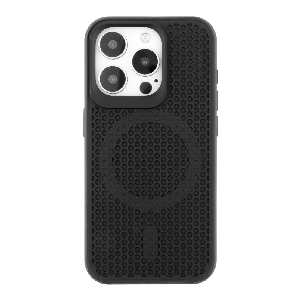 гибридный чехол AeroCool MagSafe для iPhone 16 серого цвета
