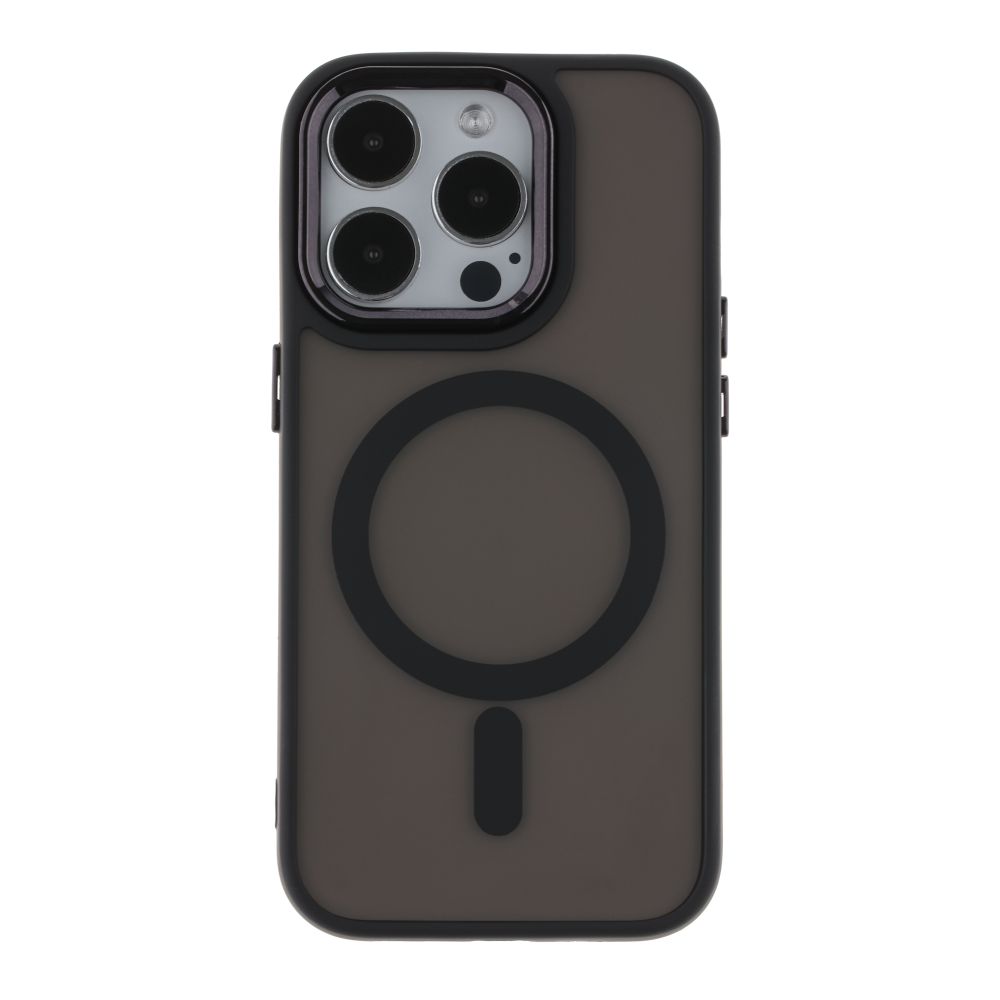 чёрный магнитный чехол MagSafe для iPhone 16 Pro