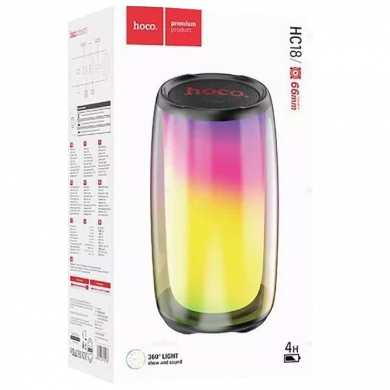 портативная Bluetooth-колонка Hoco HC18 с RGB-подсветкой и IPX6